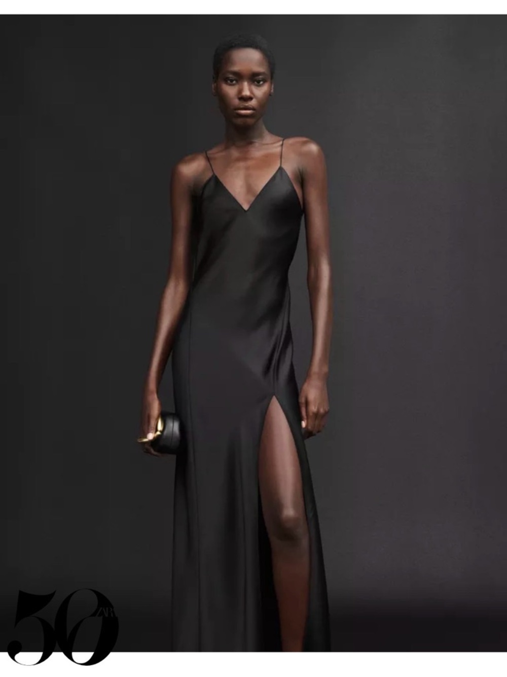 Zara Long Satin Dress 50th Anniversary